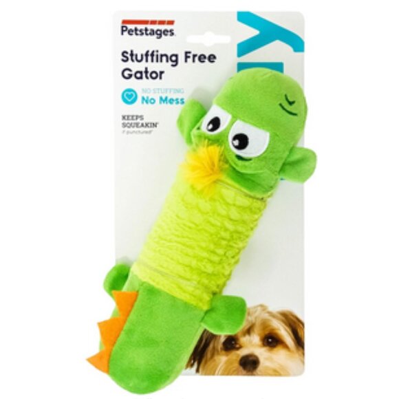 NWT ~ Petstages Stuffing-Free Big Squeak Gator Plush Dog Toy, Medium - Picture 1 of 8